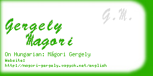 gergely magori business card
